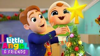 Decorating for the Holidays! | Deck The Halls Christmas Song | Little Angel And Friends Kid Songs