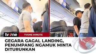 Akibat Cuaca Buruk, Emak-Emak Kekeuh Minta Turun dari Pesawat | tvOne Minute