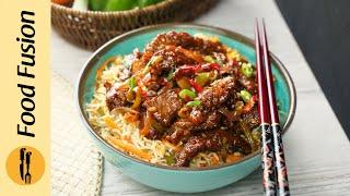 Crispy Chilli Beef with Egg & Vegetable Fried Rice Recipe by Food Fusion