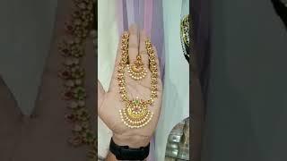 Zaara Designer Jewellers | Wholesale Jewellery | One Gram Gold Short Long Sets | Worldwide Shipping