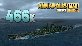 Cruiser Annapolis: 466000 damage drama on map Greece - World of Warships