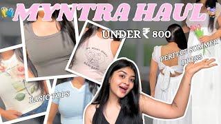 AFFORDABLE MYNTRA HAUL️ | UNDER Rs. 799| TRENDY TOPS & DRESSES🩷