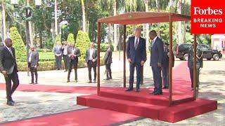 WATCH: Arrival Ceremony Held For President Biden In Luanda, Angola