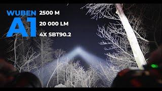 INSANE Wuben A1 - TWICE! [2x 20000lm] beamshots and overview