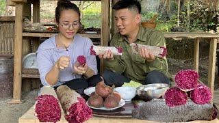 How to make red bamboo rice dish from young bamboo tubes