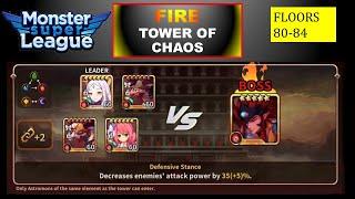 Tower of Chaos! Fire - Floors 80-84 Monster Super League