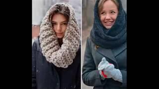 Как и с чем носить снуд  готовые образы на осень зиму 2019 2020! How and what to wear snood