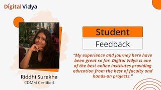 How did Digital Vidya help Riddhi to learn Digital Marketing skills?