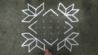 Beautiful 7×1 dots rangoli designs | easy dots rangoli for beginners | thipkyanchi rangoli