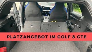 VW Golf 8 GTE Platzangebot Kofferraum und Fond! Genug Platz für die Langstrecke?