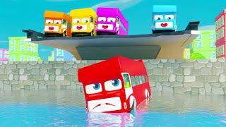 Five Little Buses | Yellow School Bus | Baby Bus Doo Doo Doo | Nursery Rhyme & Collection Kids USA