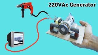 i make 220Vac electric generator with magnetic coil || sud experiment  || How To make Generator