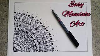 Easy Mandala Art | Mandala Art For Beginners | How To Draw Mandala Art For Beginners | DIY Mandala