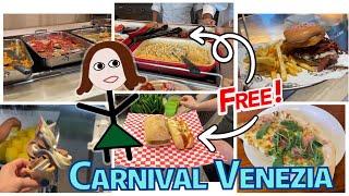 ALL The Free Food on Carnival Venezia… Food Tour!