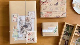 마음이 편안해지는 선물포장 ASMR | Vintage Gift Wrapping Ideas ASMR | #giftwrapping 145