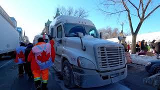 Canada Truckers Convoy in Ottawa Canada Freedom Convoy 2022