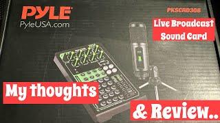 Pyle Portable Broadcast Sound Card with Microphone / model PKSCRD308 My thoughts & Review.