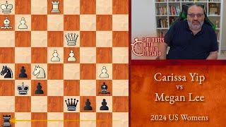 5 Minutes with GM Ben Finegold: Carissa Yip vs Megan Lee, 2024 US Women's Championship