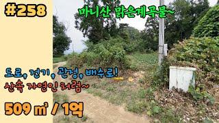 #258 [강화 마니산밑] 509 ㎡(154평), 화도면 내리 땅, 마니산 맑은공기는 공짜, 마니산 계곡물, 농막용,  흔치않은땅, 강화공경매, 싸고좋은땅, 전기, 관정(수도)