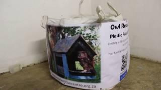 Granulated recycled plastic is made into an Owl House!