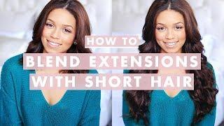 How To Clip In and Blend Hair Extensions with Short/Medium Length Hair