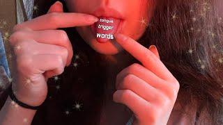 ASMR Tongue Tracing Trigger Words W/ Tongue Tapping, Stuttering Spit Painting  (close, fast)