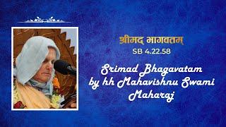 Srimad Bhagavatam classs by HH Mahavishnu Swami Maharaj | SB 4.22.58