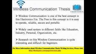 Wireless Communication and Network Security Thesis Writing Services in India