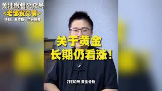 关于黄金！说说我的长期思路！