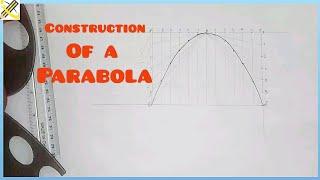 Parabola_Rectangular method in | Technical drawing | construction