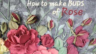 How to make different blooms of rose buds. Sculpture paste to make different shapes of rose buds.