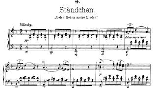 Schubert - Ständchen (Serenade), piano solo version - with score