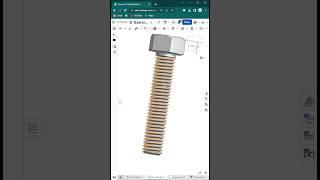 CAD Exercise | Bolt #cad #onshape #autocad #solidworks #engineering #mechanical #drafting