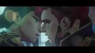 VI AND CAITLYN FULL KISS SCENE | ARCANE SEASON 2 EPISODE 3