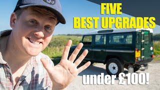 5 BEST Land Rover Defender upgrades UNDER £100!