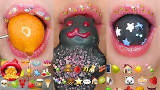 1 Hour  EMOJI FOOD CHALLENGE Satisfying ASMR