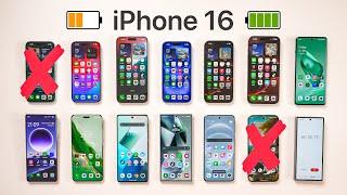 iPhone 16 Pro Max vs 16 Pro vs 16 vs... Everything Else! [BATTERY TEST]