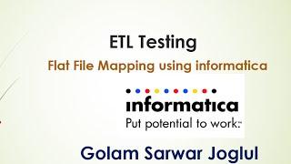 ETL -  Informatica Powercenter- Mapping source from Flat File