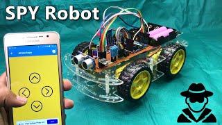 AMAZING Arduino Spy Robot Car | DIY Arduino Robot Car Bluetooth Code | Arduino Sensor Car Code