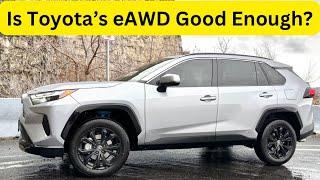 Testing the 2025 Toyota RAV4’s eAWD System in Rain