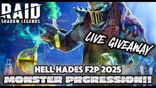 LIVE GIVEAWAY!! Absolutely MONSTER Progress - Hell Hades F2P Challenge 2025 | RAID: Shadow Legends