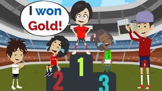 Lisa WINS GOLD at the Olympics! | Basic English conversation | Learn English | Like English