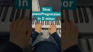Slow Piano Progression in D min ️#piano #progression #learning #chords #sad #dark #worship