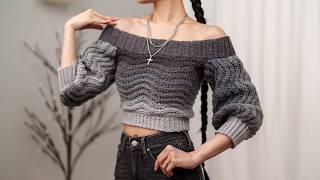 How to Crochet: Off the Shoulder Top | Pattern & Tutorial DIY