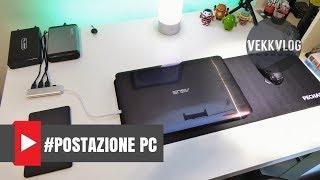 Portable or fixed PC workstation, functional and with few cables - Laptop Desktot - ITA