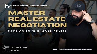 Master Real Estate Negotiation: Tactics to Win More Deals!