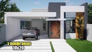 CASA NUEVA Y MODERNA 10X20 -- TRES DORMITORIOS (RVL CASAS 2024)