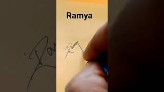 ramya signature