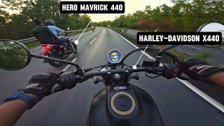 HARLEY-DAVIDSON & MAVRICK 440 : EVENING RIDE | PURE ENGINE SOUND | AJR7 - [Moto mystique]