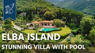 Luxury villa with outbuilding for sale by Elba's sea